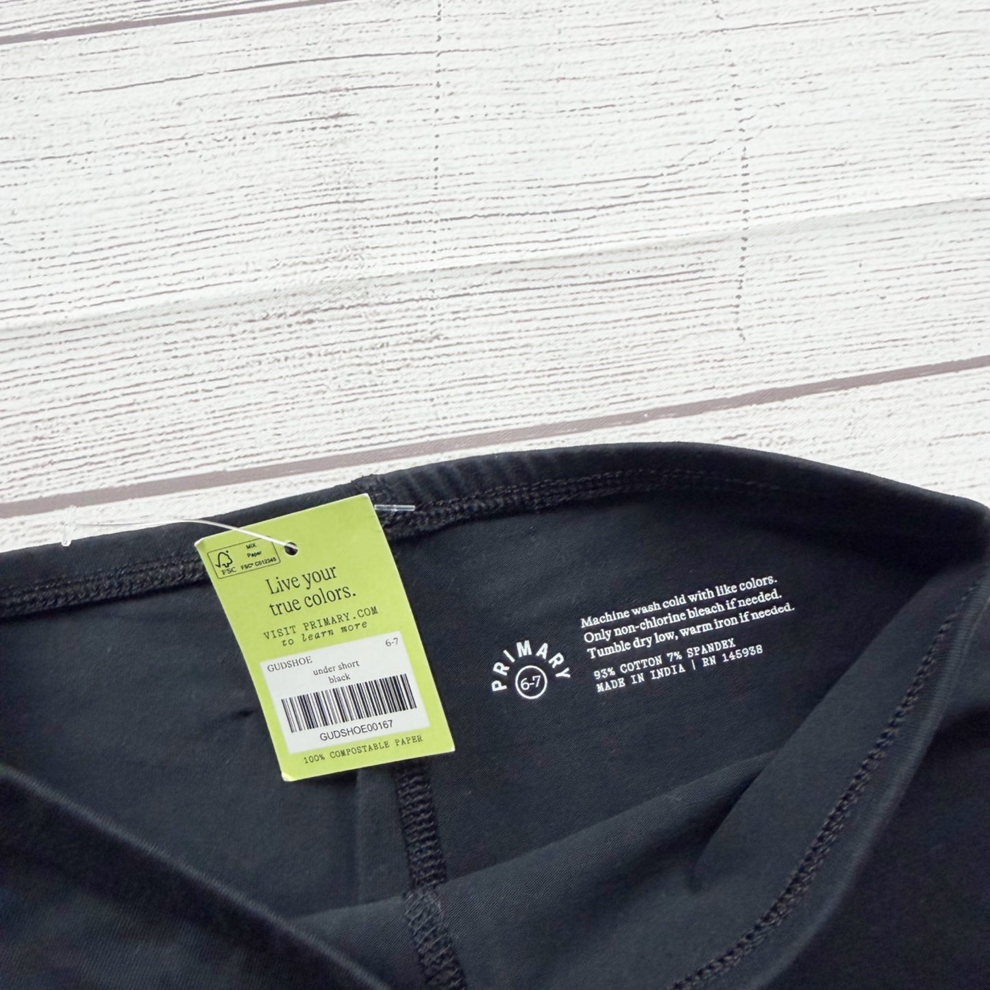 Primary Kids Soft Cotton Bike Cartwheel Shorts Black NWT 6-7