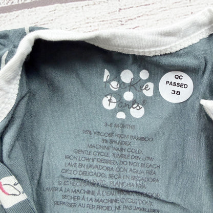 KicKee Pants Baby Footed Pajamas Dog Tree Print Holiday Bamboo NWT 3-6 Months