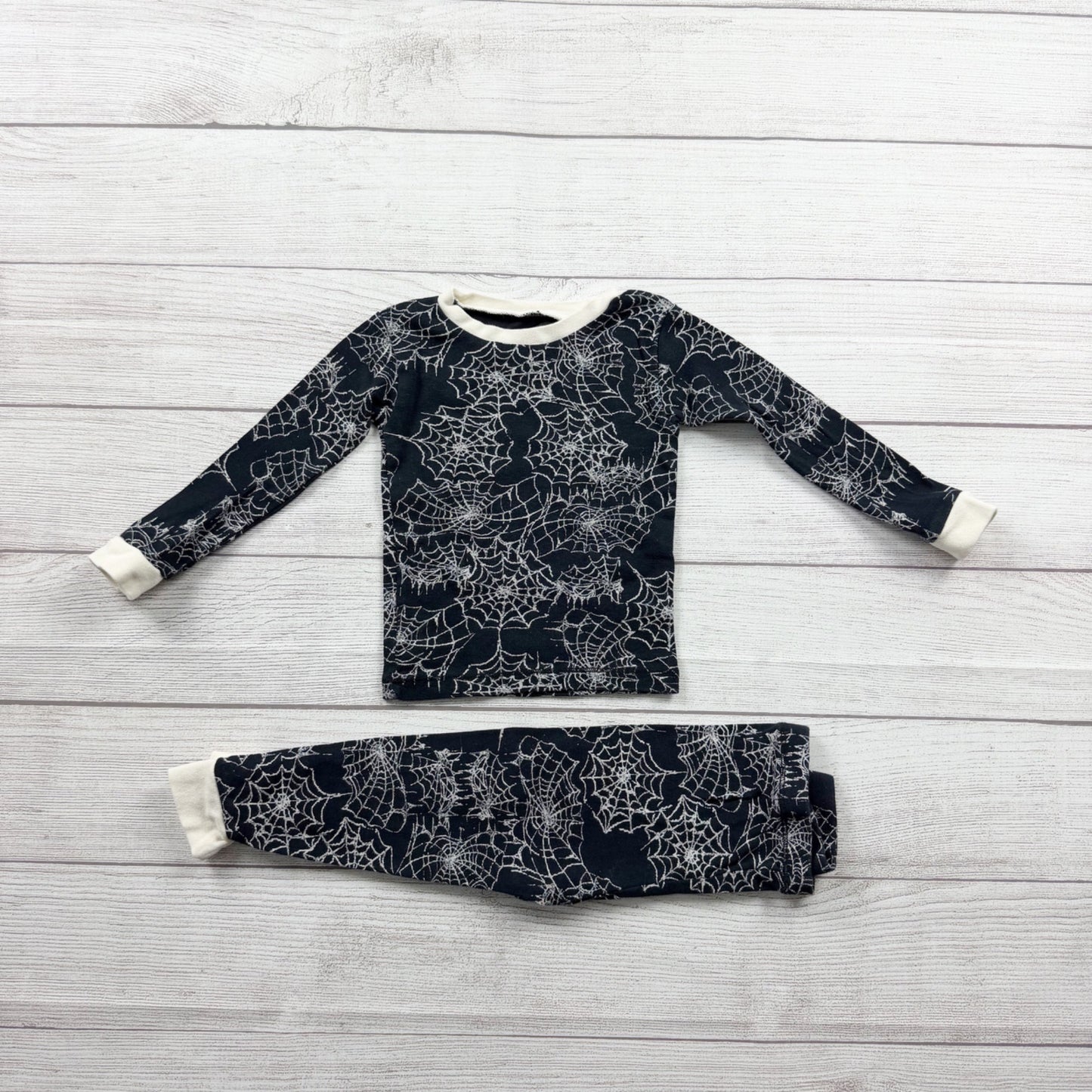 Burt's Bees Baby Halloween Pajamas Set Spiderweb Print Snug Fit 18-24 Months