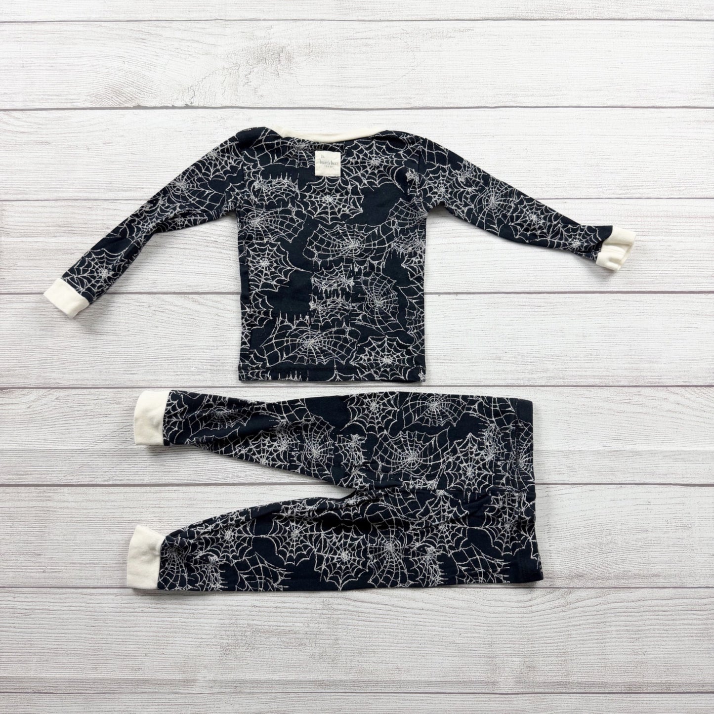 Burt's Bees Baby Halloween Pajamas Set Spiderweb Print Snug Fit 18-24 Months