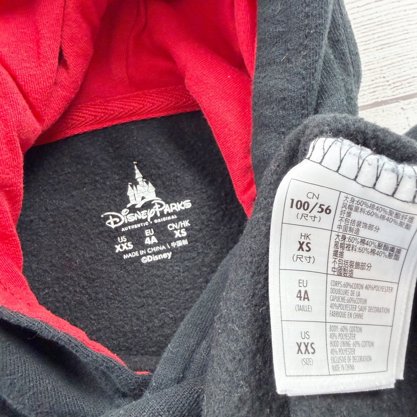 Disney Parks Mickey Mouse Hoodie Kids Pullover Sweatshirt Ears Hood Graphic 4