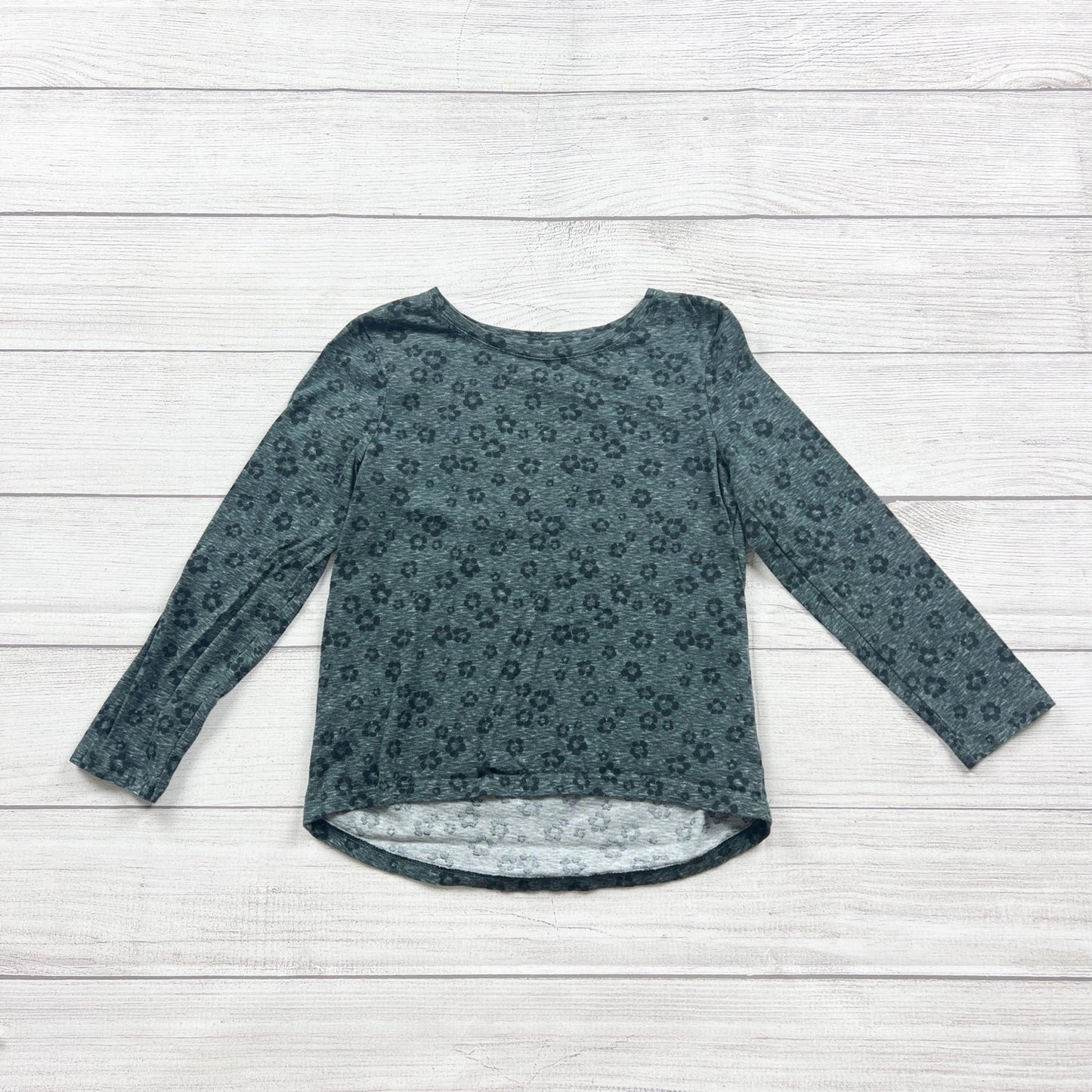 Old Navy Girls Floral Print Long Sleeve High Low Hem Top S 6-7