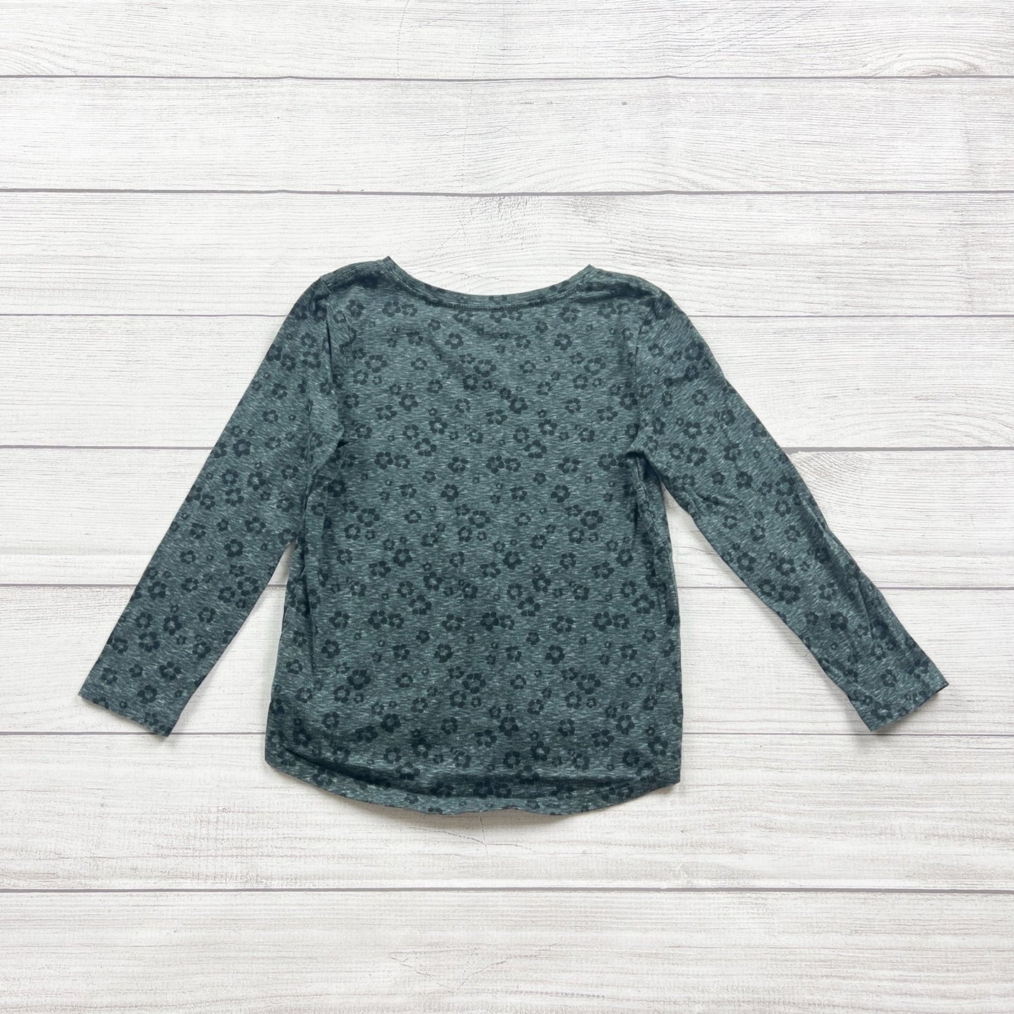 Old Navy Girls Floral Print Long Sleeve High Low Hem Top S 6-7