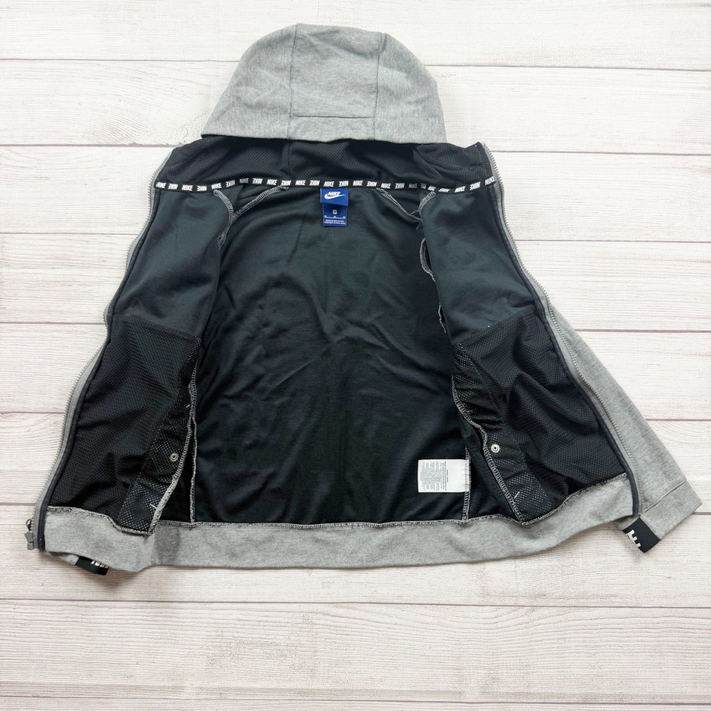 Nike Kids Gray Full Zip Hoodie Sweatshirt Pockets M 10-12