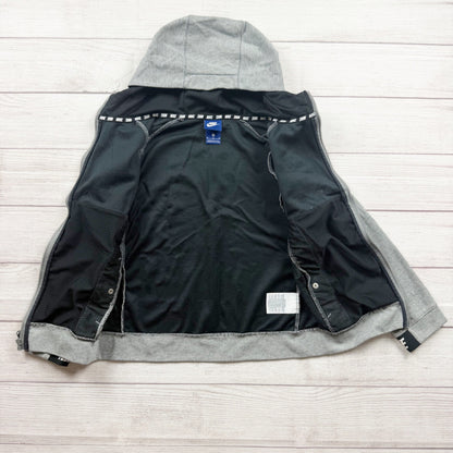 Nike Kids Gray Full Zip Hoodie Sweatshirt Pockets M 10-12