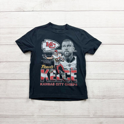 NFL Travis Kelce Kansas City Chiefs Kids Graphic Tee Black 7-8