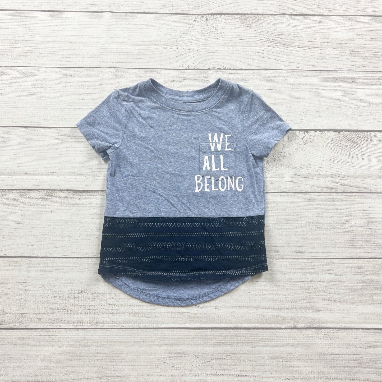 Cat & Jack Toddler Boys Graphic Tee “We All Belong” Short Sleeve Shirt 2T