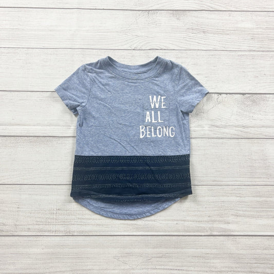 Cat & Jack Toddler Boys Graphic Tee “We All Belong” Short Sleeve Shirt 2T