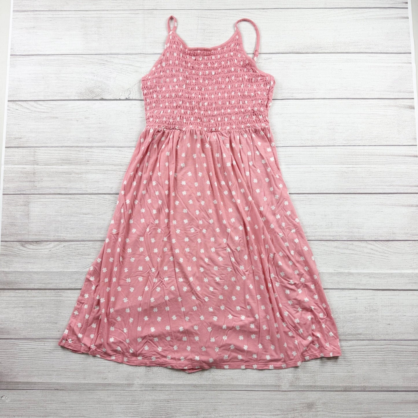 Wonder Nation Girls Dress Daisy Smocked Spaghetti Strap Maxi Dress XL 14-16