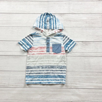 Kids Headquarters Striped Hooded T-Shirt Short Sleeve 3T