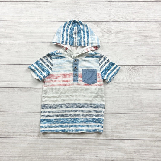 Kids Headquarters Striped Hooded T-Shirt Short Sleeve 3T