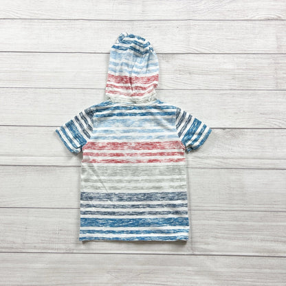 Kids Headquarters Striped Hooded T-Shirt Short Sleeve 3T