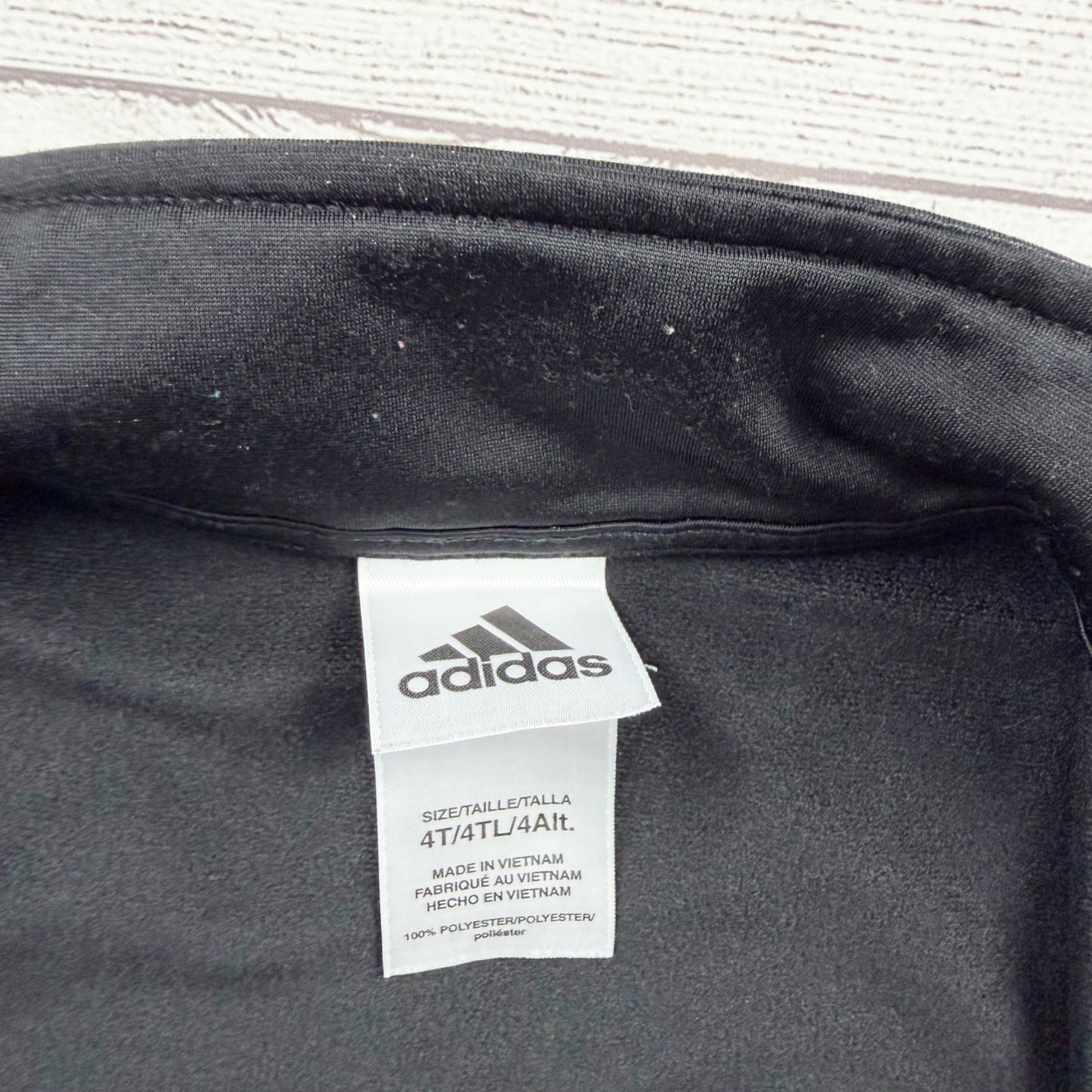 Adidas Toddler Track Jacket Full Zip Athletic Logo Zip Up Sweatshirt 4T