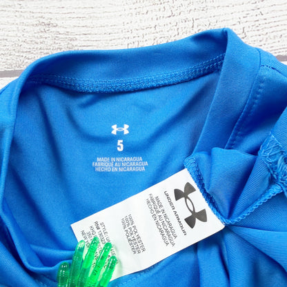 Under Armour Boys Long Sleeve Shirt Space Astronaut Baseball Graphic Tee NWT 5