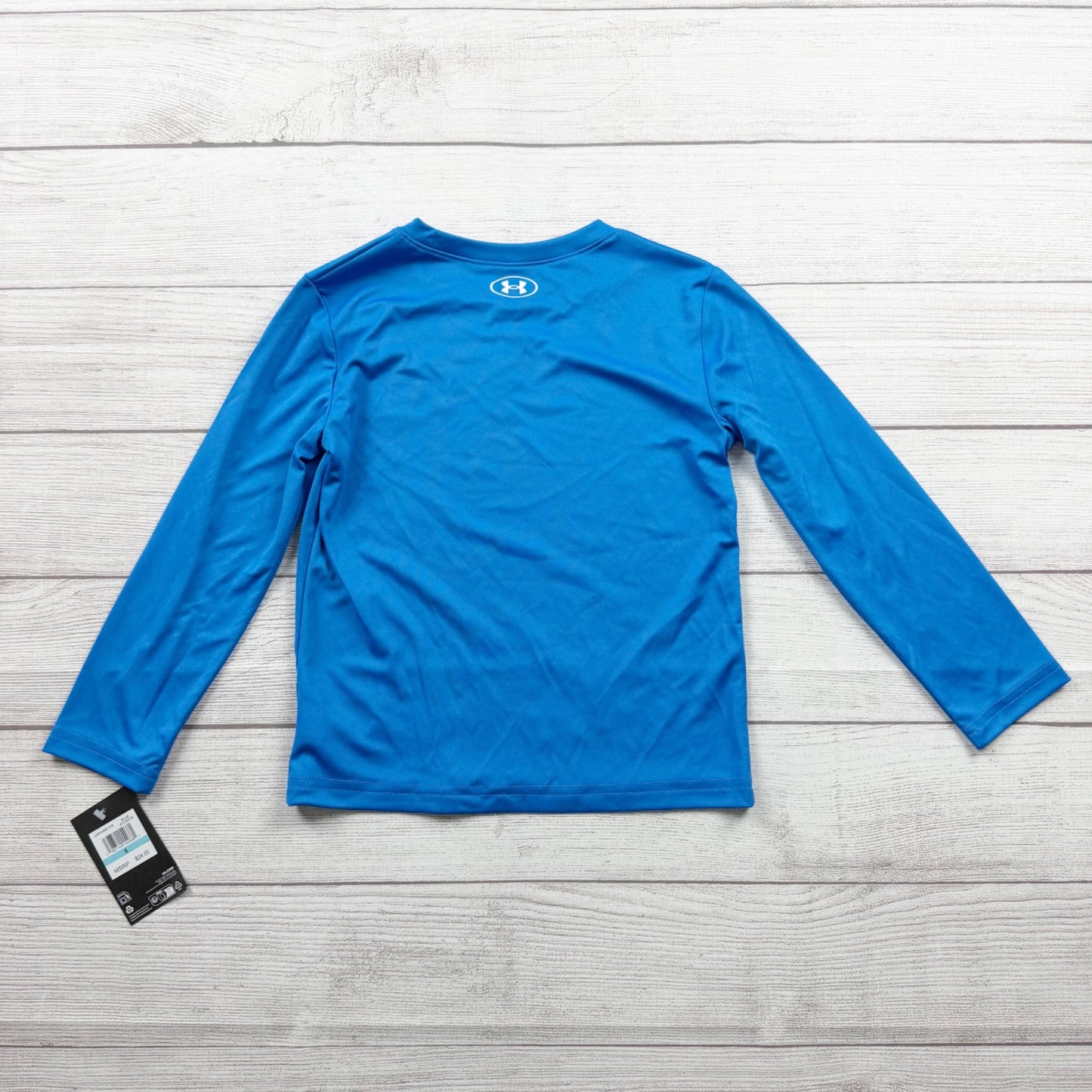 Under Armour Boys Long Sleeve Shirt Space Astronaut Baseball Graphic Tee NWT 5
