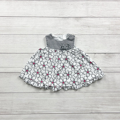 First Impressions Baby Girl Dress Stripe Bow Floral Print Ruffle 9-12 Months