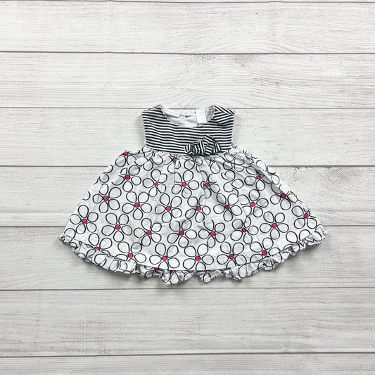 First Impressions Baby Girl Dress Stripe Bow Floral Print Ruffle 9-12 Months