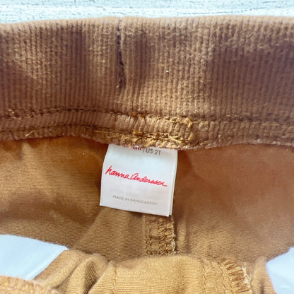 Hanna Andersson Toddler Boys Cargo Shorts Brown Tan Utility Shorts Pockets 2T