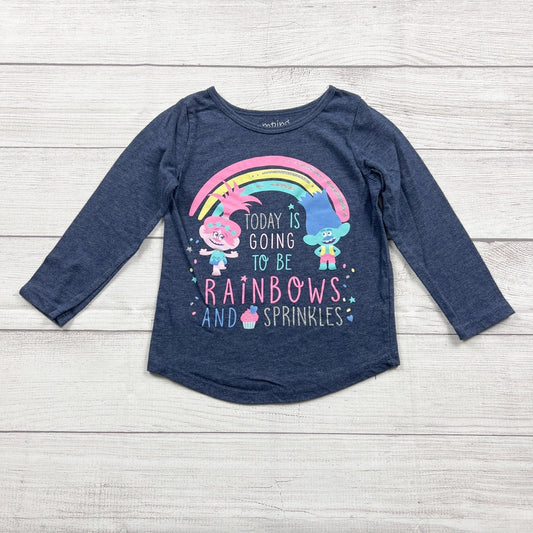 Jumping Beans Trolls Long Sleeve Shirt Graphic Tee “Rainbows and Sprinkles” 3T