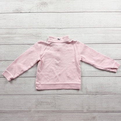 Vineyard Vines Toddler Pink Quarter Zip Pullover Sweatshirt Whale Logo 4T