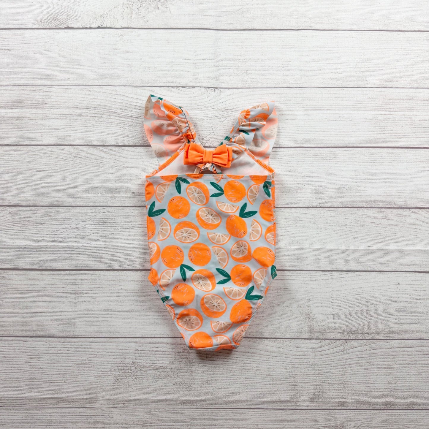 Cat & Jack Baby Girls Citrus Print One Piece Swimsuit Orange 2T