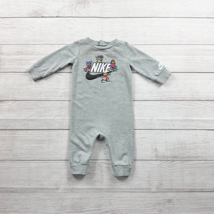 Nike Baby One Piece Romper Long Sleeve Logo Sport Graphic Jumpsuit 3-6 Months