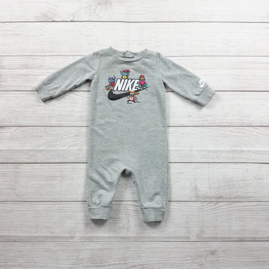 Nike Baby One Piece Romper Long Sleeve Logo Sport Graphic Jumpsuit 3-6 Months