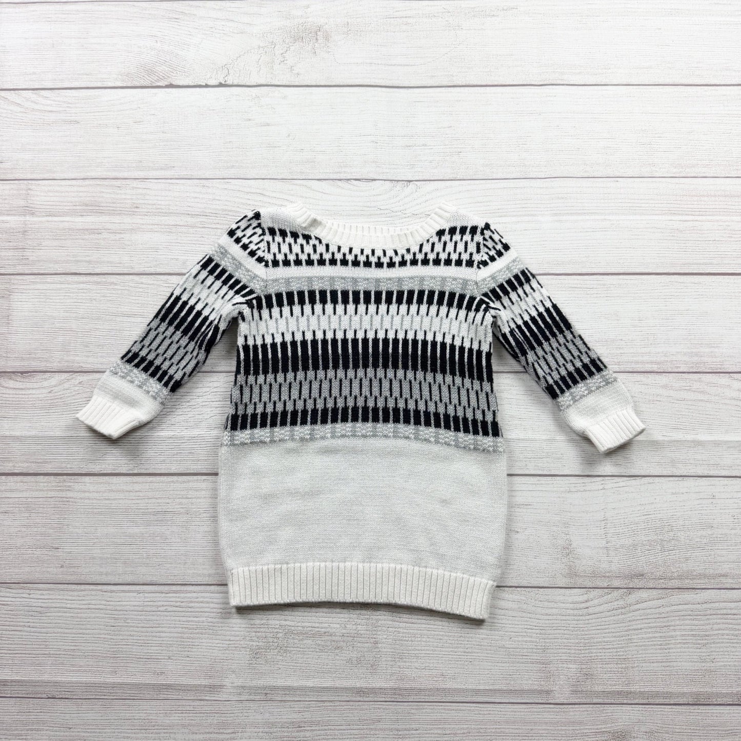 Old Navy Baby Striped Knit Sweater Dress Long Sleeve 18-24 Months