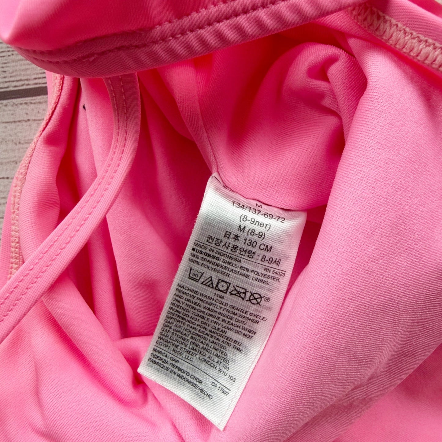 Gap Kids Mermaid Vibes Pink One Piece Swimsuit Medium 8-9
