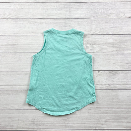 Nike Girls Sleeveless Aqua Tank Top Swoosh Logo L