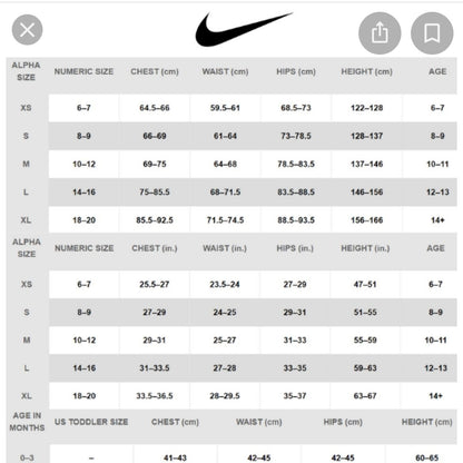 Nike Girls Sleeveless Aqua Tank Top Swoosh Logo L