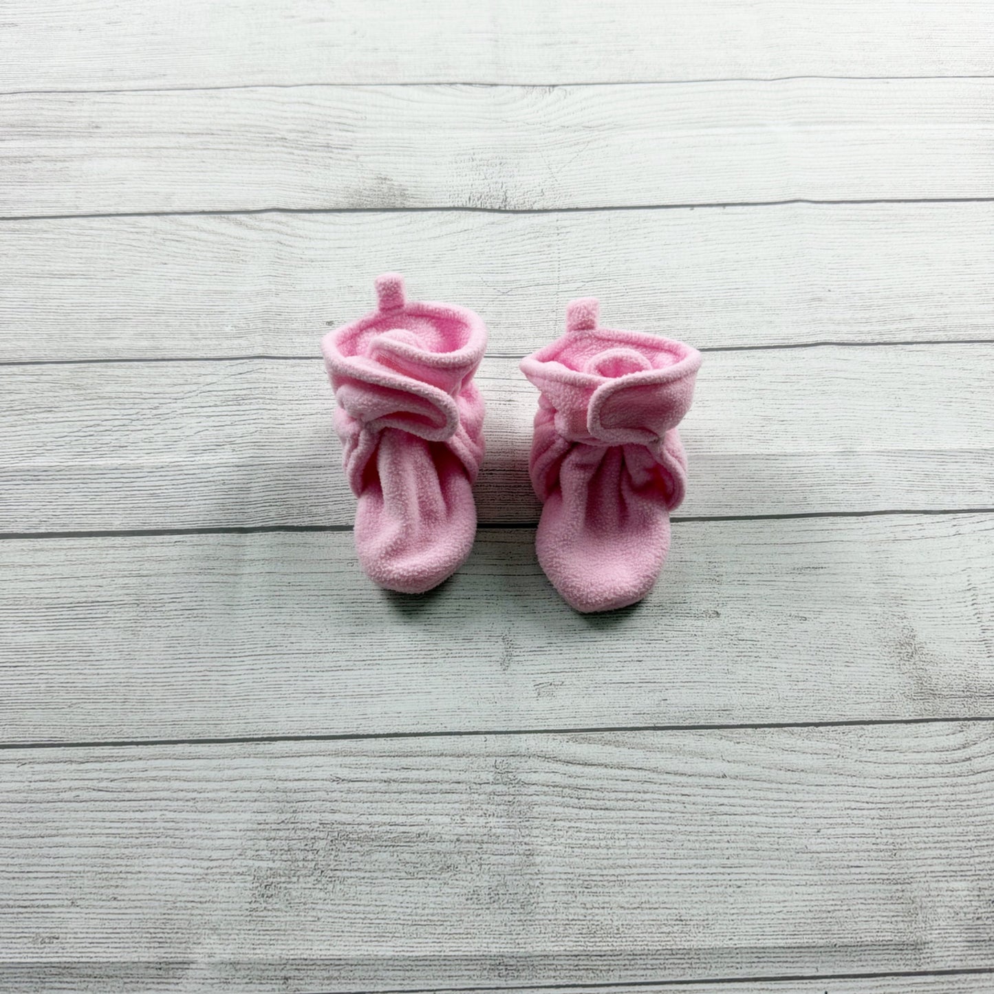 Luvable Friends Pink Fleece Baby Booties XL 18-24 Months
