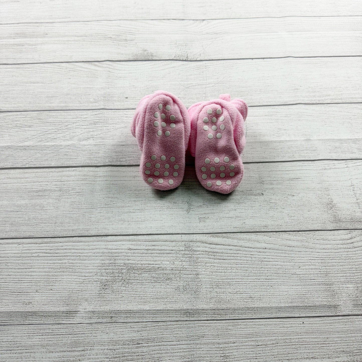 Luvable Friends Pink Fleece Baby Booties XL 18-24 Months