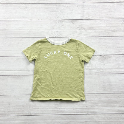 Little Co by Lauren Conrad Kids T-Shirt Green Lucky One Graphic Organic 4T