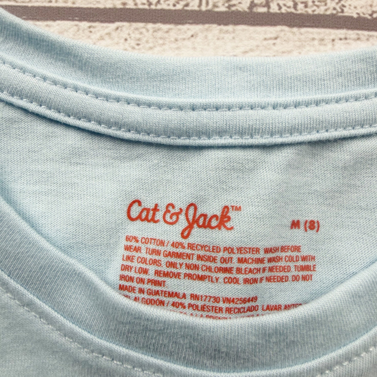 Cat & Jack Girls Light Blue Ice Cream Graphic Short Sleeve Shirt NWT M 8