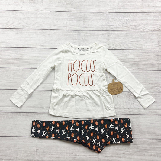 Rae Dunn Girls "Hocus Pocus" Halloween Outfit Ghost Pumpkin Leggings NWT 4