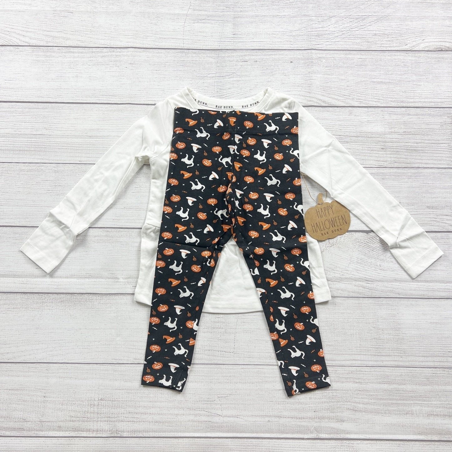 Rae Dunn Girls "Hocus Pocus" Halloween Outfit Ghost Pumpkin Leggings NWT 4