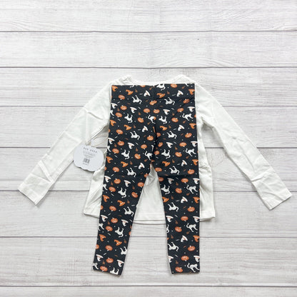 Rae Dunn Girls "Hocus Pocus" Halloween Outfit Ghost Pumpkin Leggings NWT 4