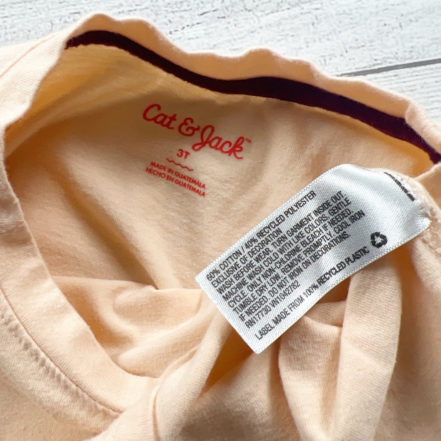 Cat & Jack Toddler Girl Shirt “Smart Lil Apple” Graphic Tee Ruffle Hem 3T