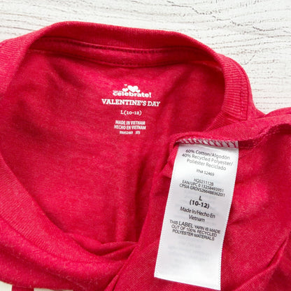 Way to Celebrate Valentines Day Heart Breaker Graphic T-Shirt Red NWT L 10-12