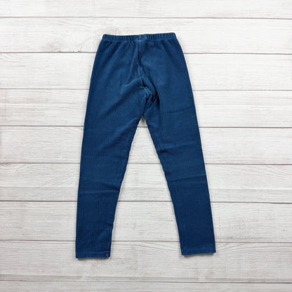 FabKids Girls Leggings Ribbed Knit Pants Stretch Pull On Everyday Leggings M