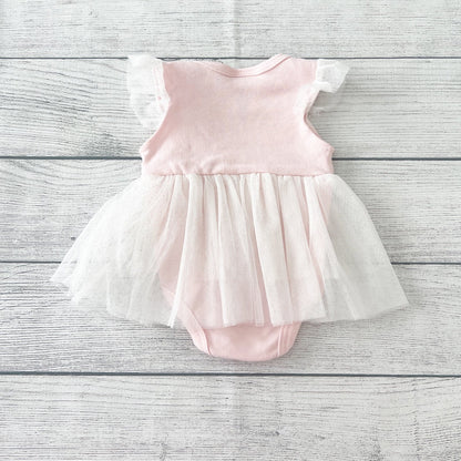 Nicole Miller New York “Worth the Wait” Tutu Bodysuit Dress Baby Girl 3-6 Months