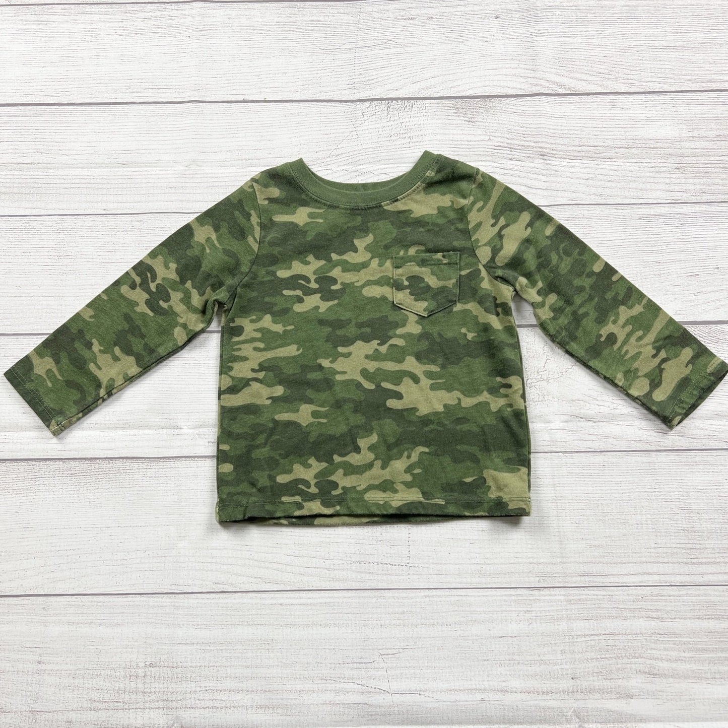 Garanimals Toddler Camouflage Long Sleeve Shirt Green 18-24 Months