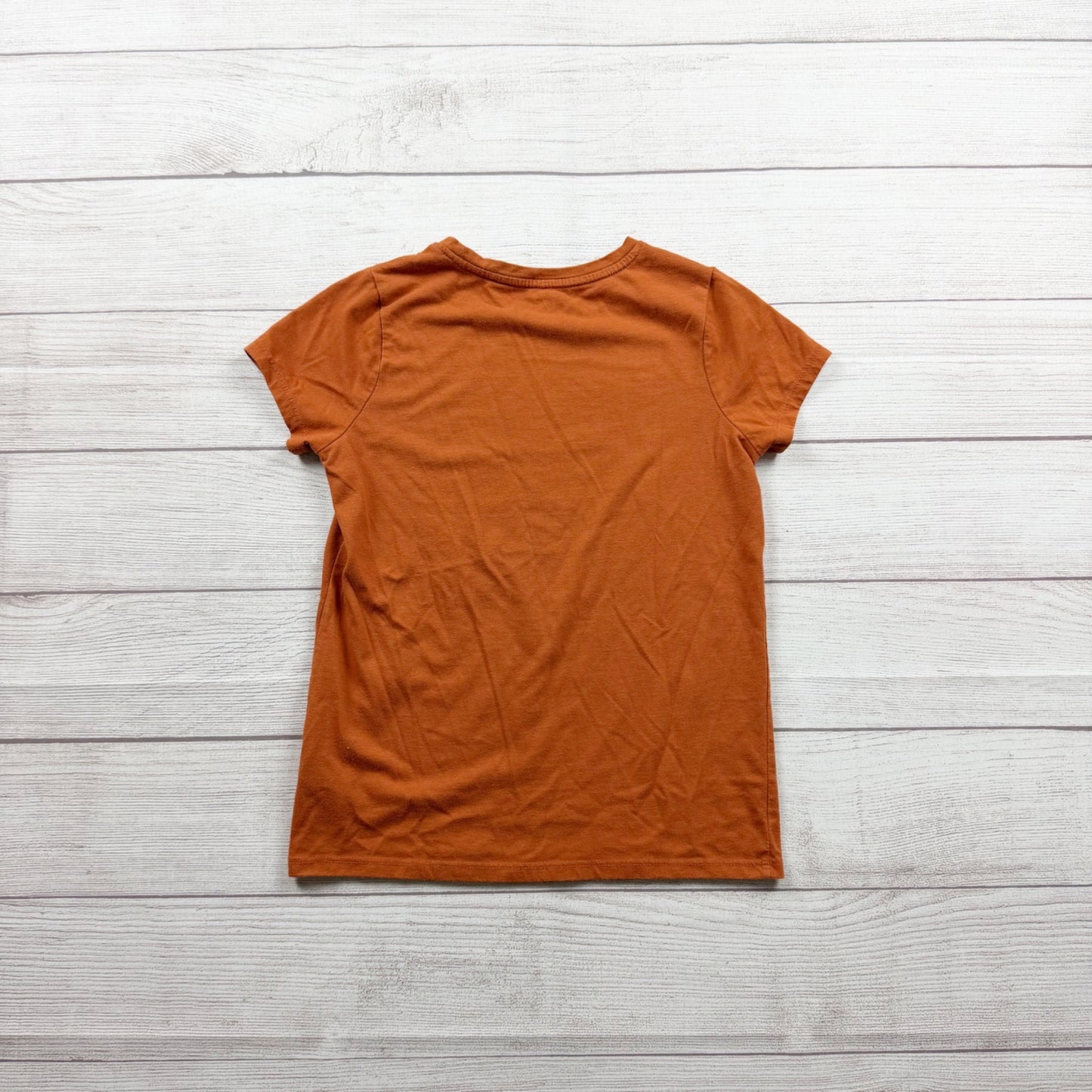 Cat & Jack Girls Graphic Tee Orange Positive Message Cotton Blend M 7-8