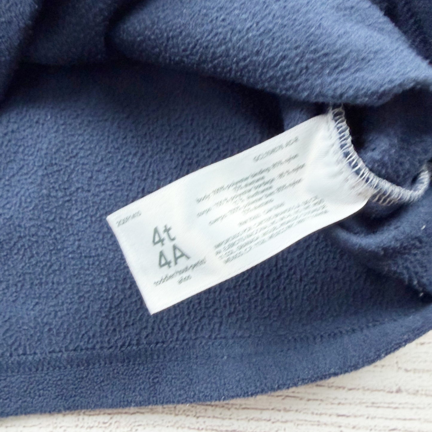 OshKosh Bgosh Toddler Boys Fleece Half-Zip Pullover Navy & Gray Long Sleeve 4T