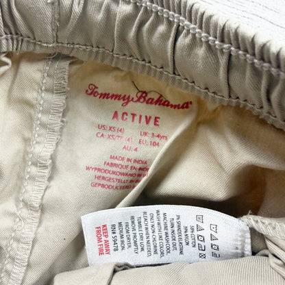Tommy Bahama Active Boys Beige Elastic Waist Joggers Lightweight Pants XS 4