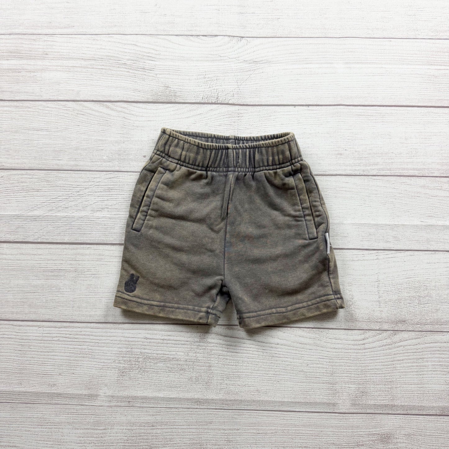 Little Wedgies Acid Wash Solid Sweatshorts Shorts Pockets 4
