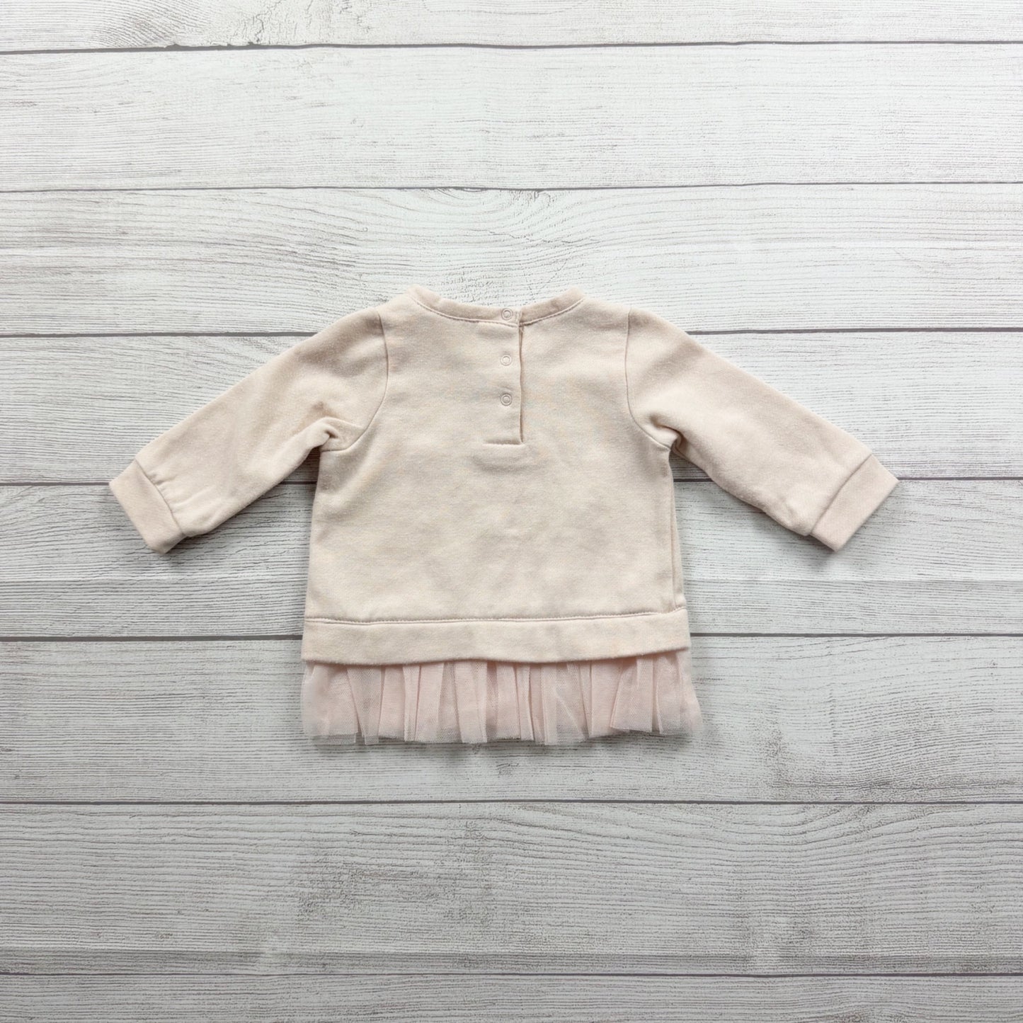 Kyle & Deena Baby Girl Sweatshirt Top Tulle Hem Dream Love 6-9 Months