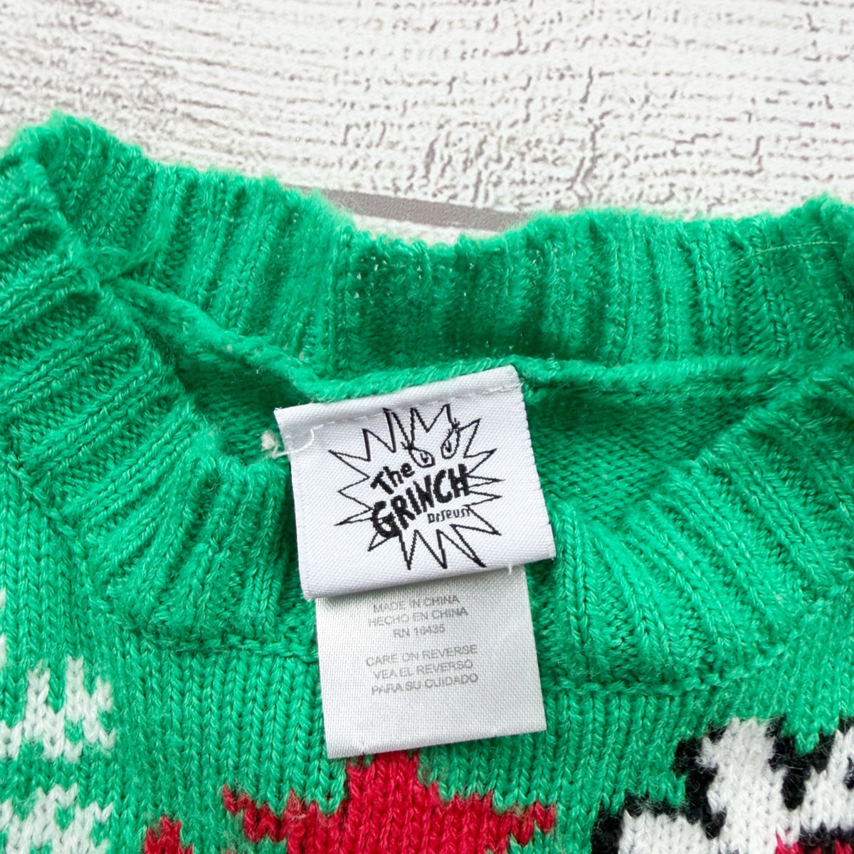 Dr. Seuss The Grinch Green Knit Christmas Sweater Holiday Design 4T