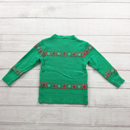 Dr. Seuss The Grinch Green Knit Christmas Sweater Holiday Design 4T